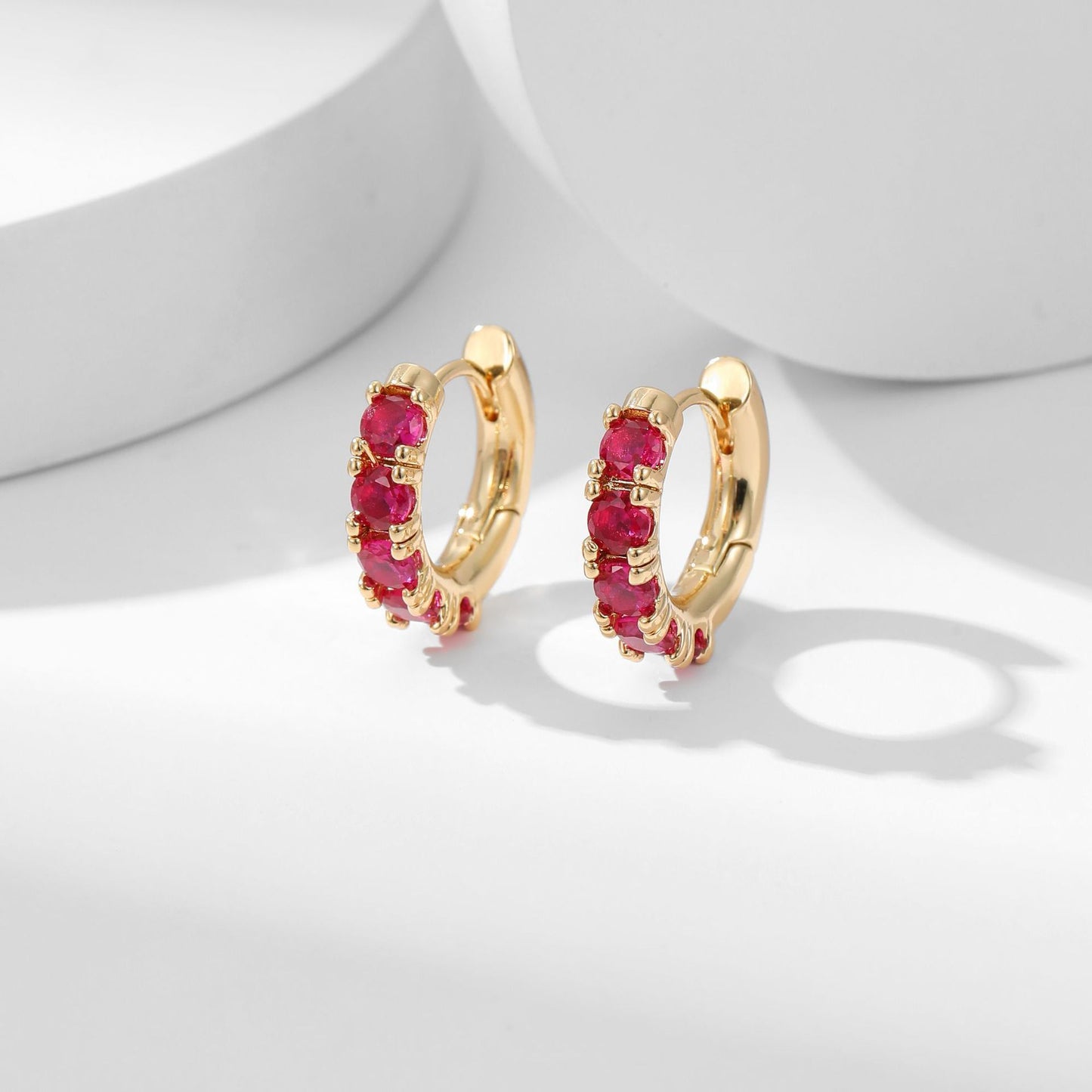 Copper Micro Inlaid Zircon Thickened Color Retention Ear Clip