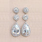 Water Drop Zircon Earrings Super Flash Female Romantic Wedding