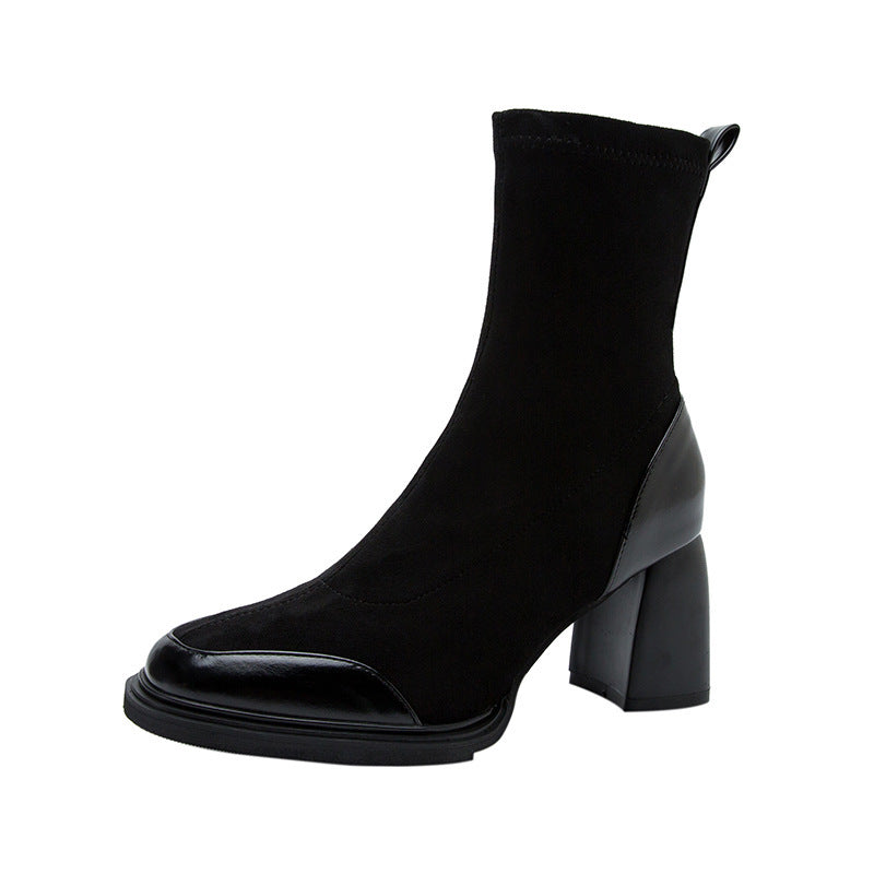 Genuine Leather Skinny Women's Short Martin Boots