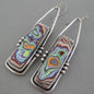 Retro Geometric Enamel Personalized Earrings