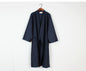 Men's Nightgown Woven Cotton Mid-length Home Bathrobe