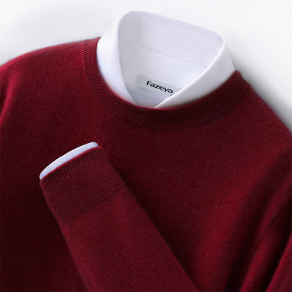 Men's Long Sleeve Pullover Business Casual Sweater Autumn And Winter Wild Thickened