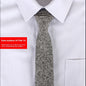 Solid Color Korean Style Narrow Cotton Men's 6cm Formal Wear Business Casual Wedding Tie
