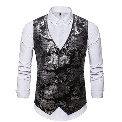 Men's New Clothes Bronzing Corduroy Vest