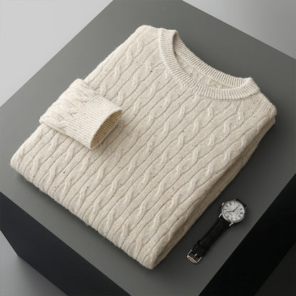 New Fashion Twist Round Neck Sweater For Men