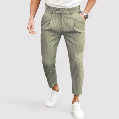 Printed Slim Fit Pants For Men Straight Leg