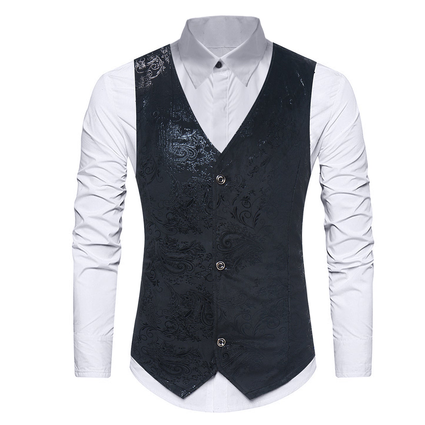 Men's New Clothes Bronzing Corduroy Vest