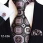 Paisley Tie Square Scarf Pocket Square Cufflinks Three-piece Set