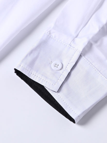 A Cool And Casual Long-sleeved Shirt In Contrasting Colors For A Teenage Man