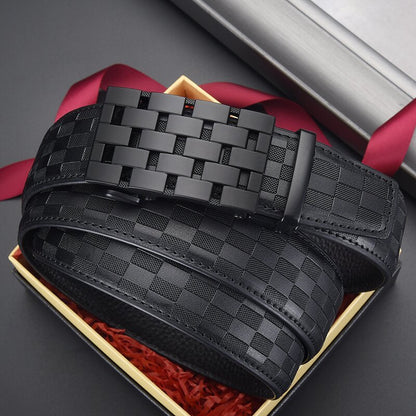 Men's Belt Automatic Leather Buckle Belt