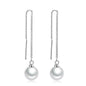 Popular Jewelry Simple Pearl Ear String Rose Gold Earrings