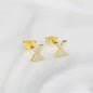 Ins European And American Diamond English Alphabet Letter Earrings