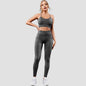 Sports Underwear For Women Shockproof Vest Bra Set Workout Sweat Yoga Belly Contracting High-waisted Trousers