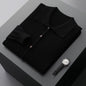 Men's Collar Button Solid Color Inner Wear Shirt