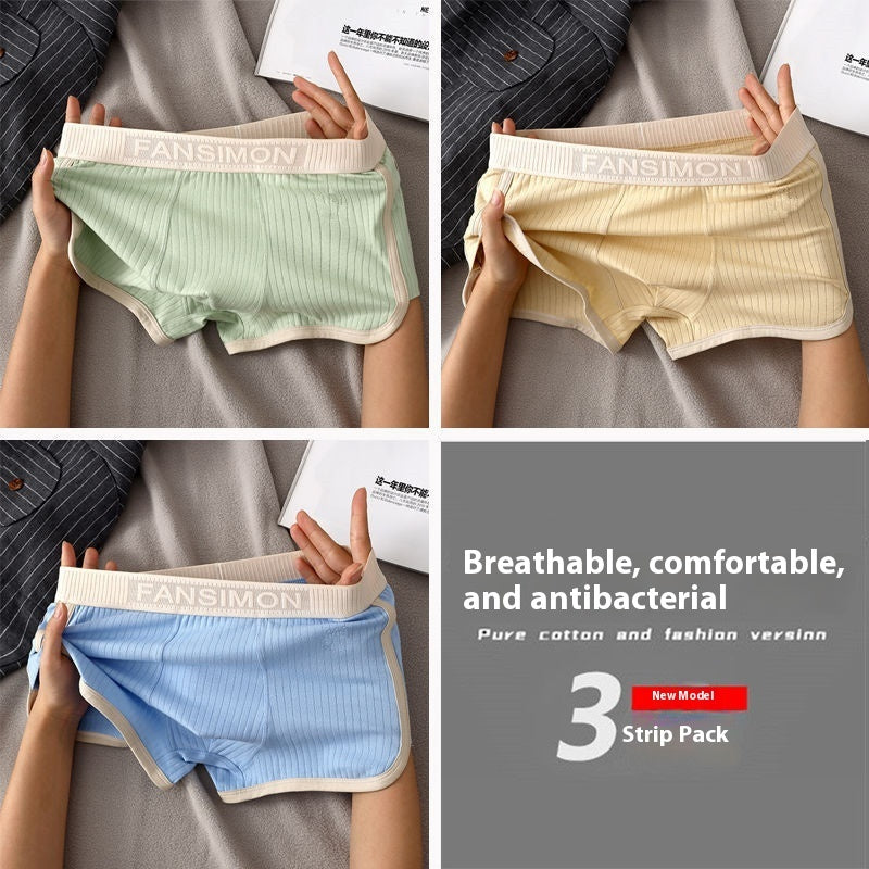 Retro Style Men's Underwear Comfortable Breathable Boxers Youth Shorts