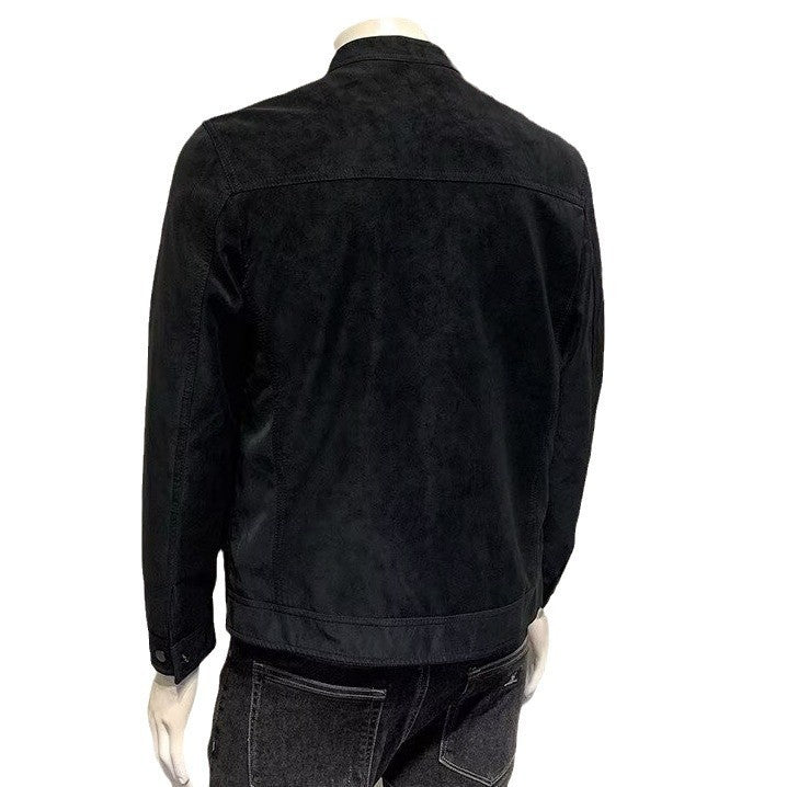 Slim Fit Men's Trendy Spring And Autumn Solid Color Handsome Casual Jacket