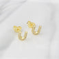 Ins European And American Diamond English Alphabet Letter Earrings