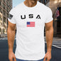 3D Digital Printing American Men's Round Neck Short Sleeve