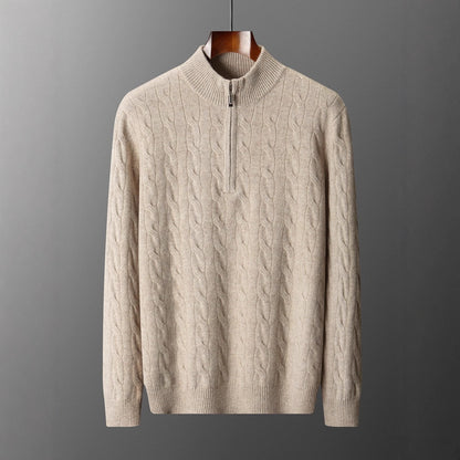 Jacquard Double-strand Thickened Long-sleeved Sweater