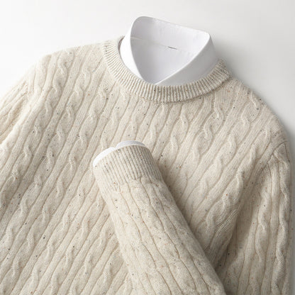 New Fashion Twist Round Neck Sweater For Men