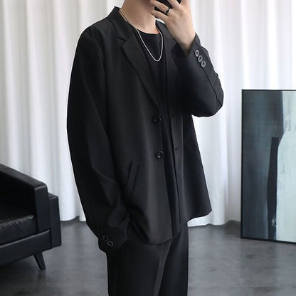 Casual Loose Trendy Pu Shuai Simple Men's Jacket