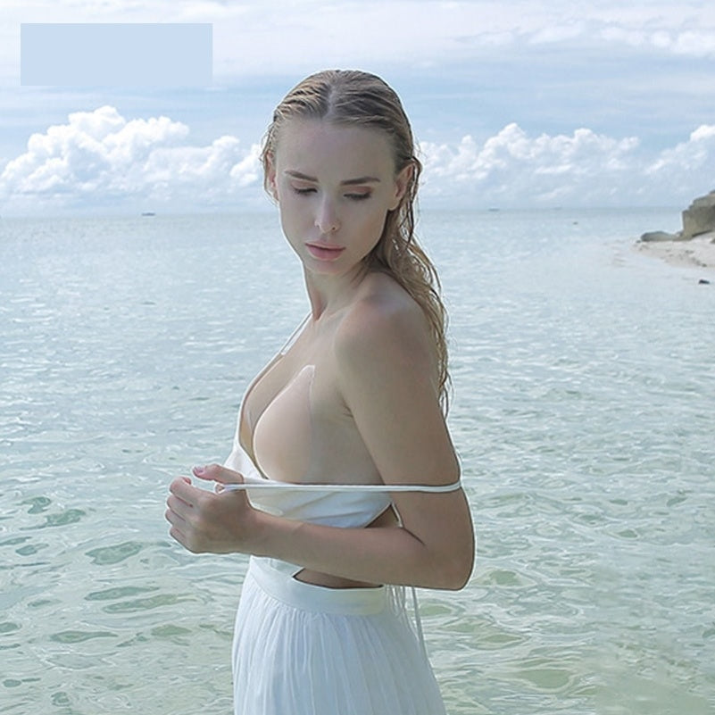 Women's Fashion Wedding With Waterproof Swimming Top Support Silicone Breast Patch