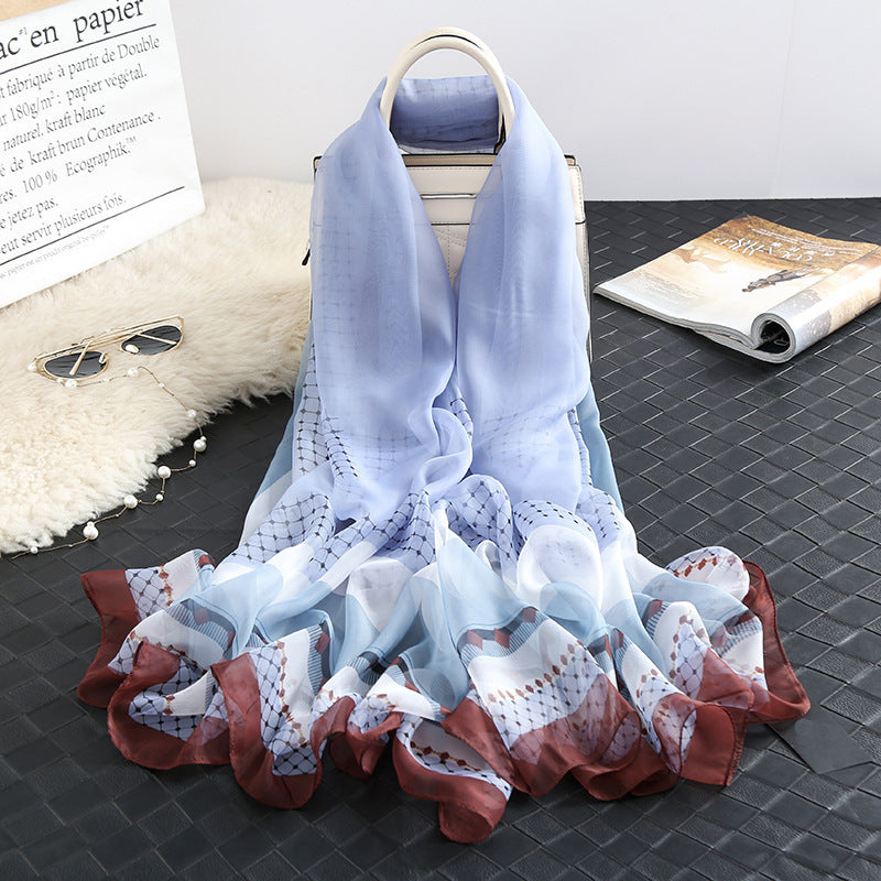Yourou China Rose Printed Scarf