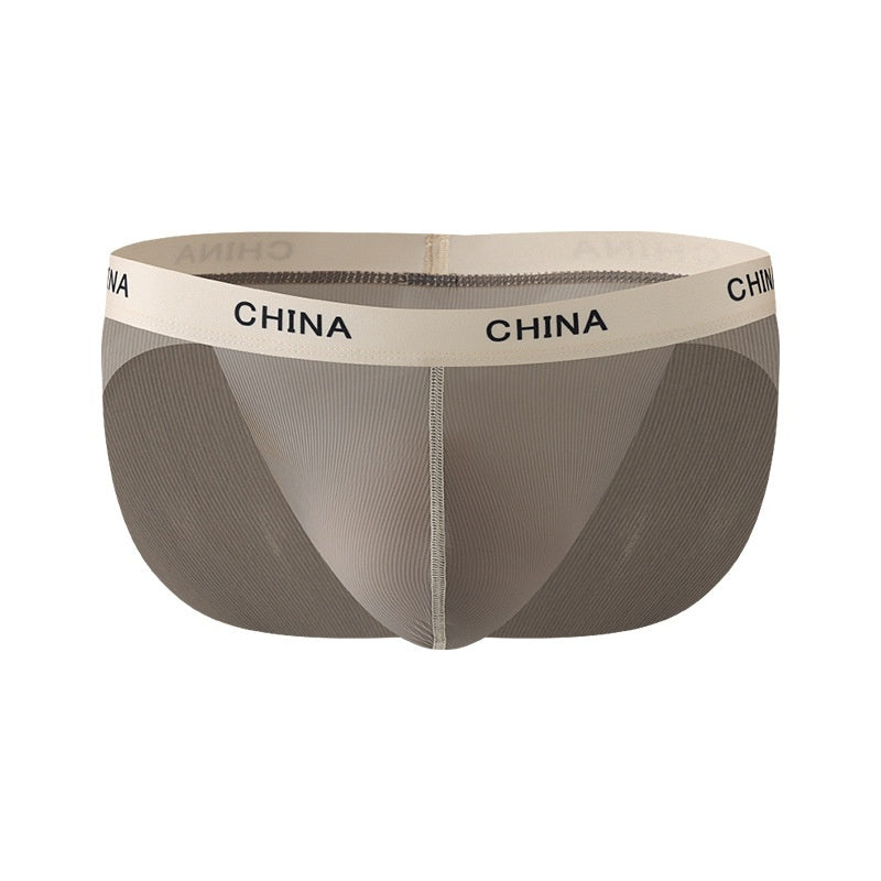 Triangle Underwear Men's Ice Silk Light Transparent Men's Nude Feel Low Waist