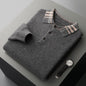 POLO Lapel Pullover Multicolor Casual Loose Cashmere Knitted Bottoming Shirt