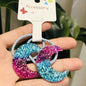 Dreamy Glitter Star Moon Girls Hair Tie