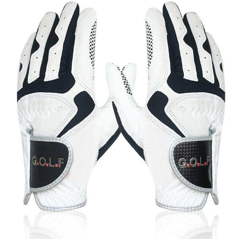 Microfiber Cloth With Non-slip Particles Breathable Golf Gloves