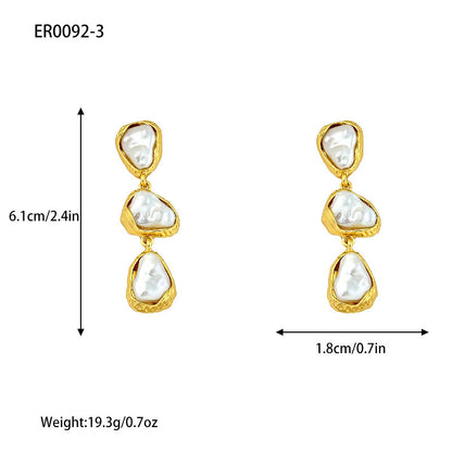 European And American Long Pearl Earrings Women's Niche Normcore Bag