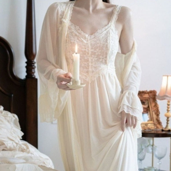 Sexy Sling Nightdress Women's Wedding Bridal Gown Suit Outerwear Homewear Women's Fashion