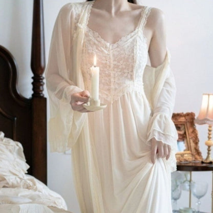 Sexy Sling Nightdress Women's Wedding Bridal Gown Suit Outerwear Homewear Women's Fashion