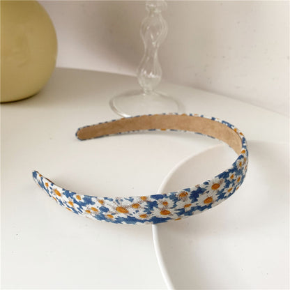 Super Sweet Plaid Flower Solid Color Fabric Headband