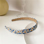 Super Sweet Plaid Flower Solid Color Fabric Headband