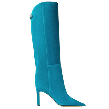 Simple European And American Style Fashion Catwalk Pointed-toe Stiletto Straight Boots
