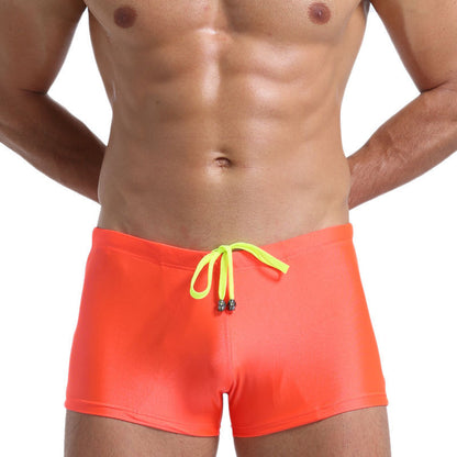 Men's Boxer Swimming Trunks Fashion Lace-up Design