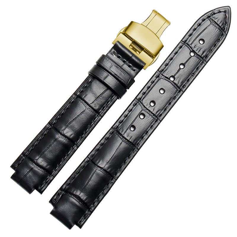 Silicone Watch Strap Top Layer Cowhide Leather