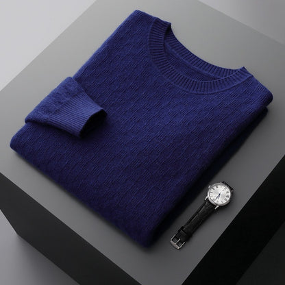 Round Neck Thickened Business Casual Cashmere Fall Winter Men Bottoming Knitted Sweater