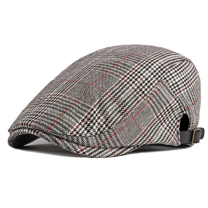 Hat Men's Spring And Autumn Classic Plaid