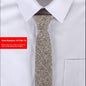 Solid Color Korean Style Narrow Cotton Men's 6cm Formal Wear Business Casual Wedding Tie