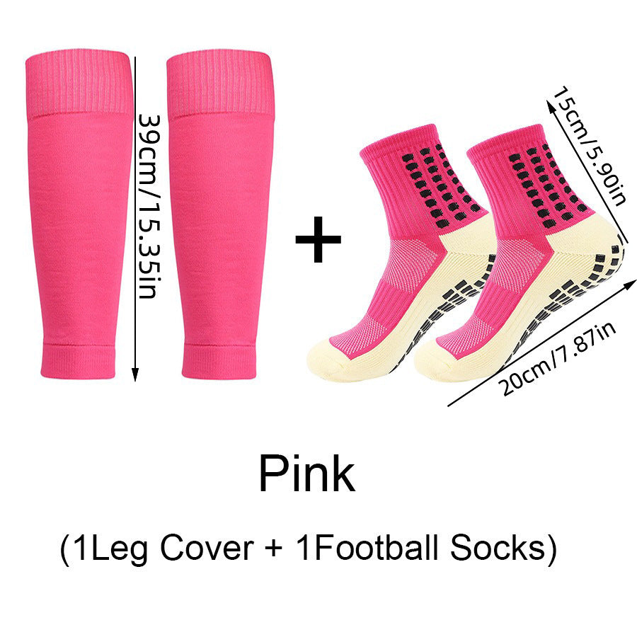 Sports Soccer Socks Knee Pad Mid-calf Glue Dispensing Non-slip