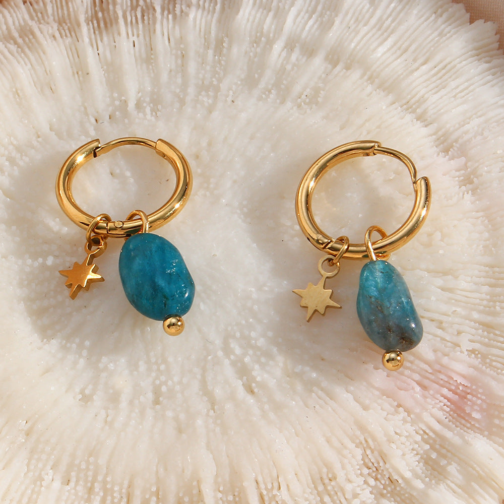 European And American New Amazonite Earrings Jewelry