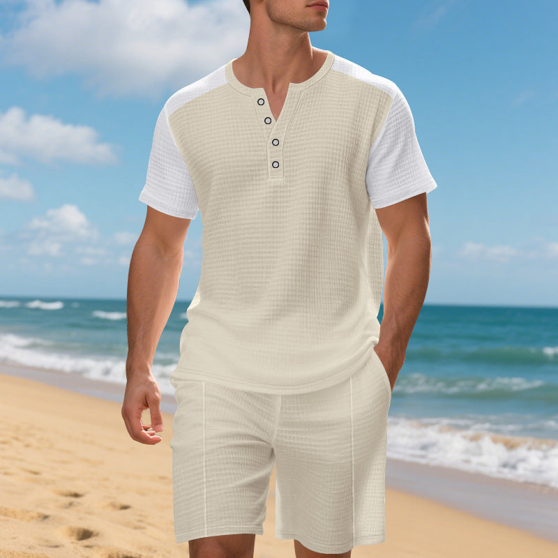 Amazon Plus Size American Short Sleeve Suit