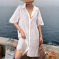 Hollow Cardigan Fashion Short Sleeve Dress