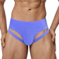 Men's High Fork Briefs Sexy Embossed Pattern Sports Underwear