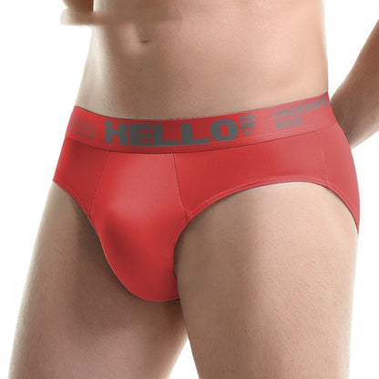 Men's Printed Letter Ice Silk Underwear