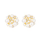 14K Real Gold Plating Light Luxury Pearl Shell Pearl Zircon Gold Plated High Color Retaining Earrings Ear Studs