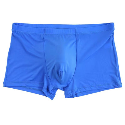 Men's Boxer Ice Silk Underwear Cup Combination U Convex Sexy